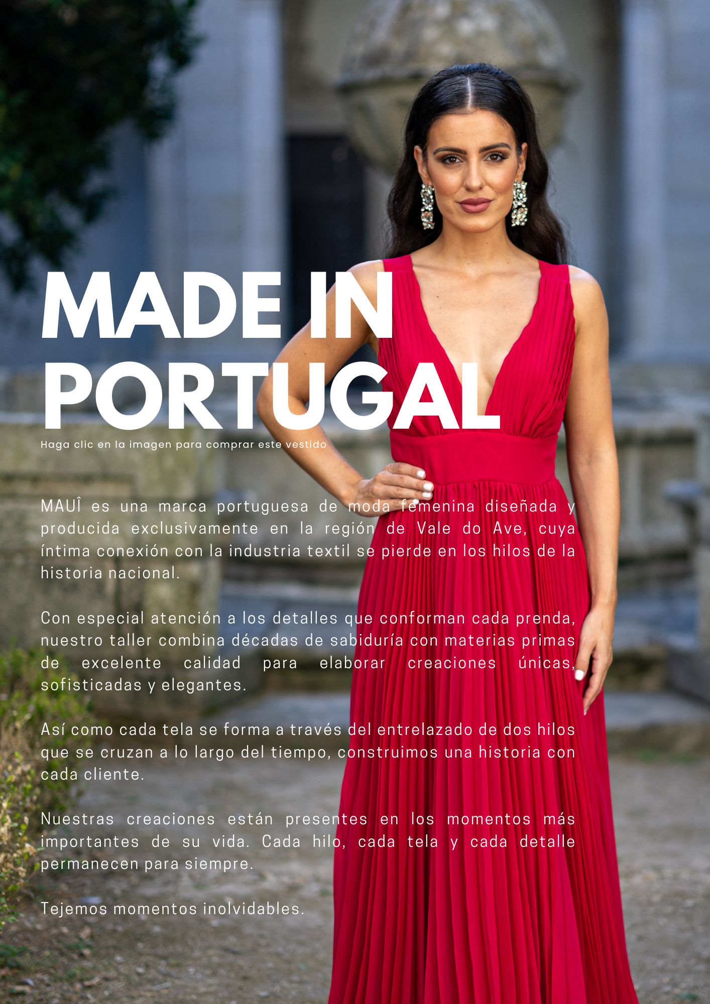 MAUI, vestidos de fiesta, marca 100% portuguesa, hechos a mano, alta calidad, colores personalizados, envío rápido, moda mujer, sostenible